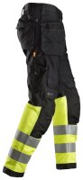 6233 Pantaloni Snickers AllroundWork HV + HP CL1 - 0466 nero-giallo - 056 (taglia standard)