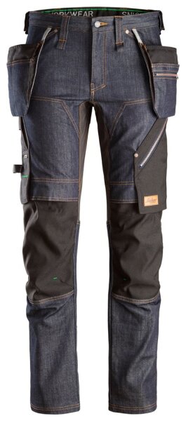 6955 Snickers FlexiWork Jeans da lavoro in denim con tasche a fondina, vestibilit&agrave; slim