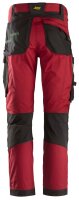 6903 Pantaloni da lavoro Snickers FlexiWork - 1604 rosso ciliegia-nero - 096 (taglia corta: lunghezza gamba -6 cm)