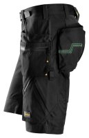 6904 Pantaloncini da lavoro Snickers FlexiWork, con tasche a fondina - 0404 nero - 054 (taglia standard)
