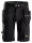 6904 Pantaloncini da lavoro Snickers FlexiWork, con tasche a fondina - 0404 nero - 054 (taglia standard)