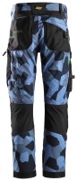 6903 Pantaloni da lavoro Snickers FlexiWork - 8604 blu mimetico-nero - 112 (taglia corta: lunghezza gamba -6 cm)