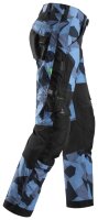 6903 Pantaloni da lavoro Snickers FlexiWork - 8604 blu mimetico-nero - 112 (taglia corta: lunghezza gamba -6 cm)