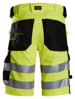 6136 Pantaloncini elasticizzati Snickers HighVis CL1, vestibilit&agrave; slim