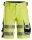 6136 Pantaloncini elasticizzati Snickers HighVis CL1, vestibilit&agrave; slim