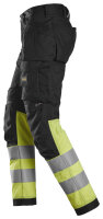 6234 Pantaloni elasticizzati Snickers HighVis + HP CL1, Slim Fit