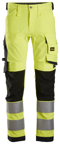 6343 Snickers HighVis Stretch Pants CL2, Regular Fit