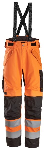 6630 Pantalon haute visibilit&eacute; Snickers Cl 2 imperm&eacute;able, coupe classique