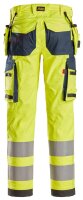 6268 Pantaloni Snickers ProtecWork Stretch con tasche a fondina High-Vis Classe 2, vestibilit&agrave; ampia