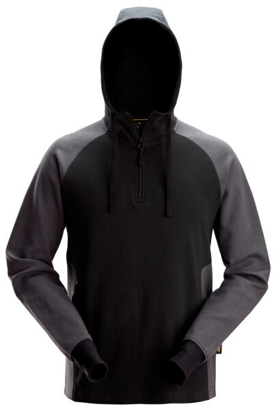 2842 Snickers two-tone hoodie with half-zip