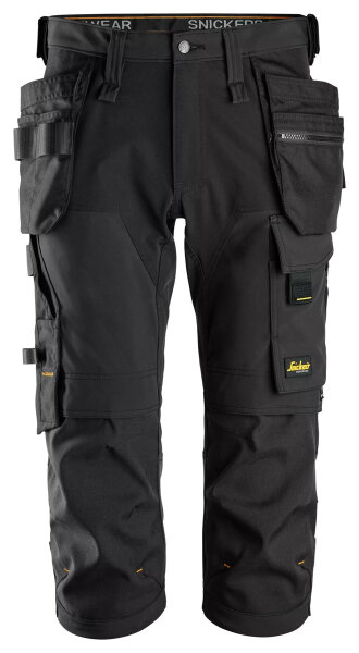 6178 Snickers AllroundWork Pantaloni pirata elasticizzati in 4 direzioni con tasche a fondina, Regular Fit