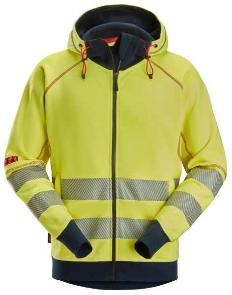 2866 Snickers ProtecWork Arc Full Zip Hoodie Haute visibilit&eacute; Classe 3