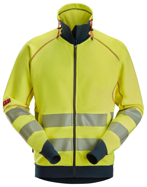 2868 Snickers ProtecWork Arc Full Zip Sweater Haute visibilit&eacute; classe 3
