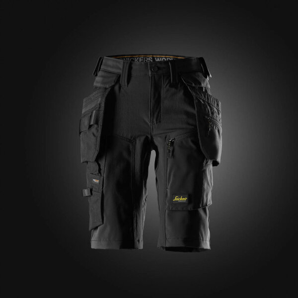 6117 Snickers AllroundWork, Womens Stretch Shorts with Detachable Holster Pockets