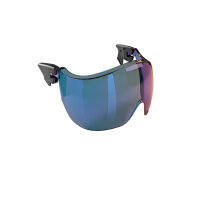 Visi&egrave;re courte bleue pour casque de protection...