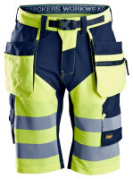 6933 Snickers FlexiWork, pantaloncini ad alta visibilit&agrave; + tasche a fondina Classe 1