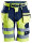 6933 Snickers FlexiWork, pantaloncini ad alta visibilit&agrave; + tasche a fondina Classe 1