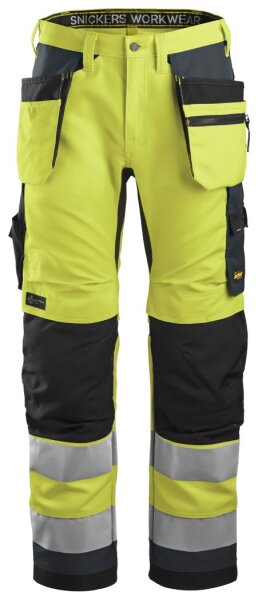 6230 Snickers AllroundWork, High-Vis Work Pants+ with HT, Class 2, Regular Fit