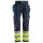 6931 Snickers FlexiWork, High-Vis Work Pants+ with Holster Pockets, Class 1, Regular Fit